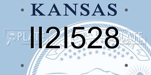 II2I528 Kansas License Plate