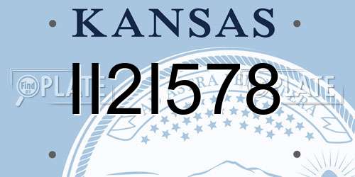 II2I578 Kansas License Plate