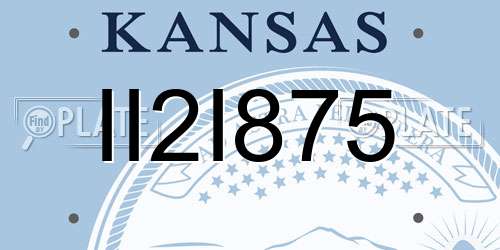 II2I875 Kansas License Plate