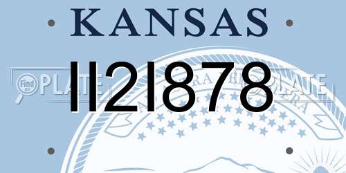 II2I878 Kansas License Plate