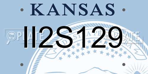 II2S129 Kansas License Plate