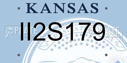 II2S179 Kansas License Plate