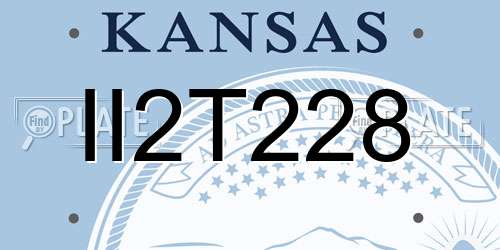 II2T228 Kansas License Plate