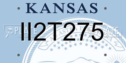 II2T275 Kansas License Plate