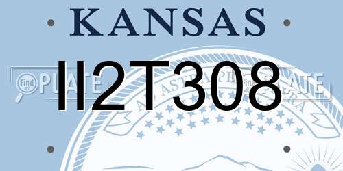 II2T308 Kansas License Plate