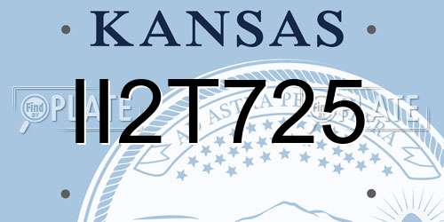 II2T725 Kansas License Plate