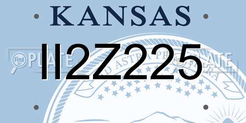 II2Z225 Kansas License Plate