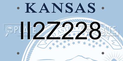 II2Z228 Kansas License Plate