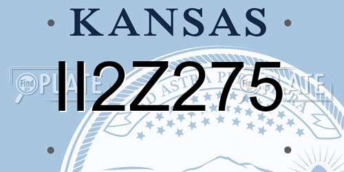 II2Z275 Kansas License Plate