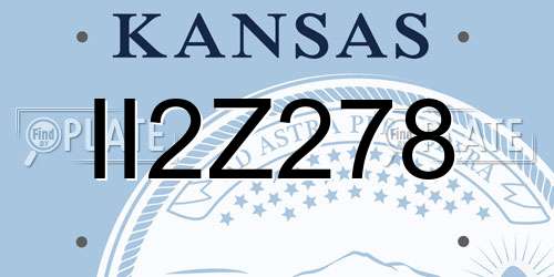 II2Z278 Kansas License Plate