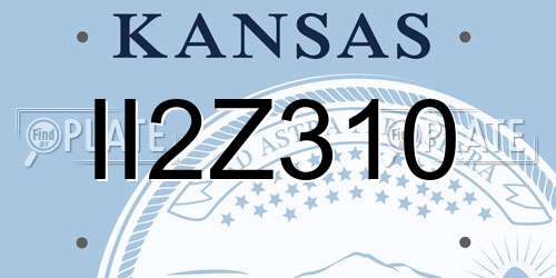II2Z310 Kansas License Plate