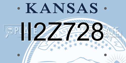 II2Z728 Kansas License Plate
