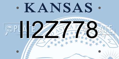 II2Z778 Kansas License Plate