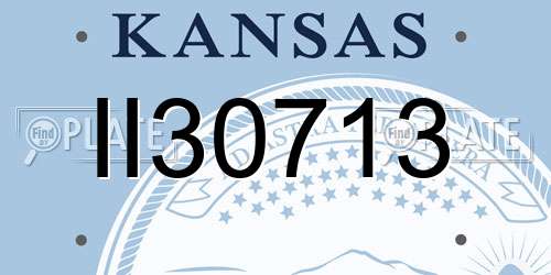 II30713 Kansas License Plate