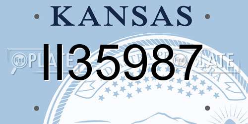 II35987 Kansas License Plate