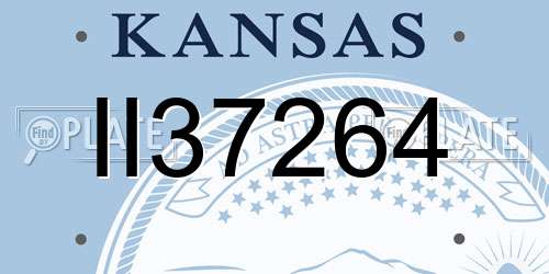 II37264 Kansas License Plate
