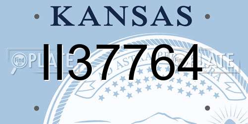 II37764 Kansas License Plate