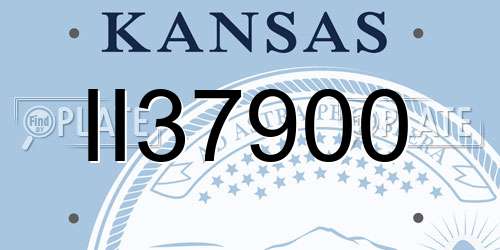 II37900 Kansas License Plate