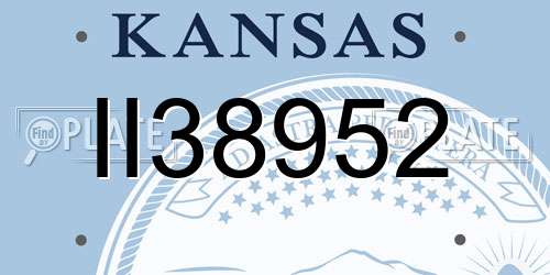 II38952 Kansas License Plate