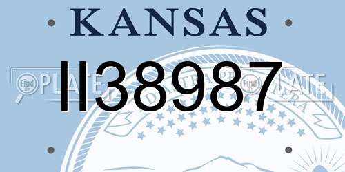 II38987 Kansas License Plate