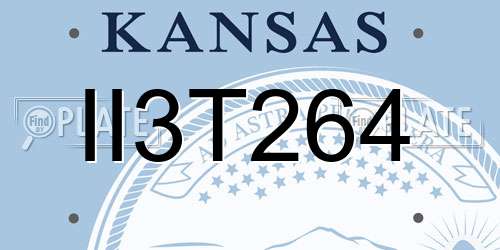 II3T264 Kansas License Plate