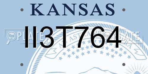 II3T764 Kansas License Plate
