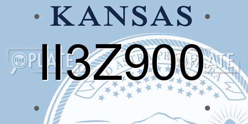 II3Z900 Kansas License Plate
