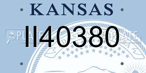 II40380 Kansas License Plate