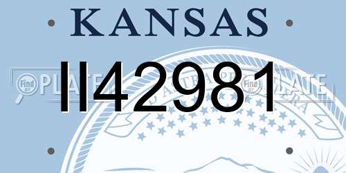 II42981 Kansas License Plate