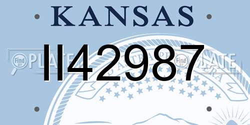 II42987 Kansas License Plate