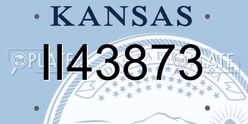 II43873 Kansas License Plate
