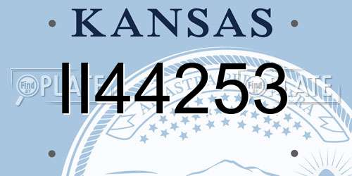 II44253 Kansas License Plate