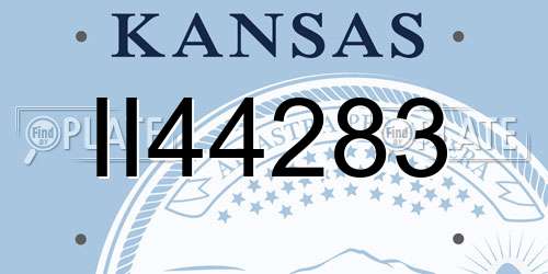 II44283 Kansas License Plate