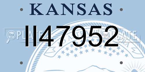 II47952 Kansas License Plate