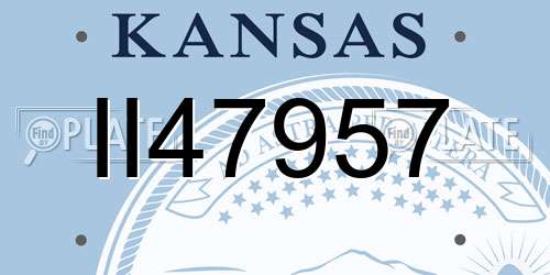 II47957 Kansas License Plate