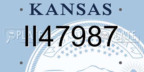 II47987 Kansas License Plate