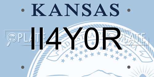 II4Y0R Kansas License Plate