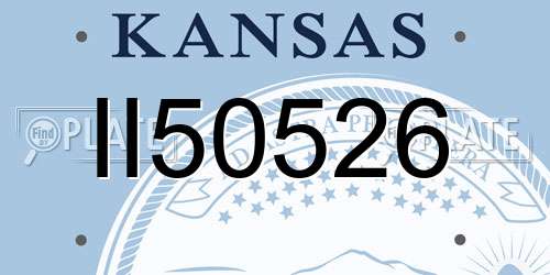 II50526 Kansas License Plate