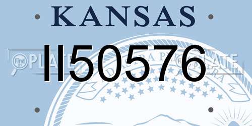 II50576 Kansas License Plate