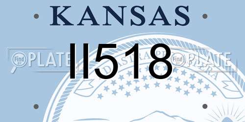 II518 Kansas License Plate