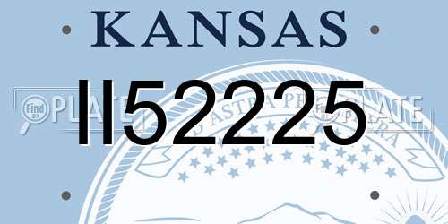 II52225 Kansas License Plate