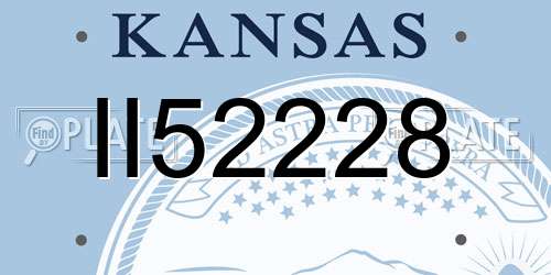 II52228 Kansas License Plate
