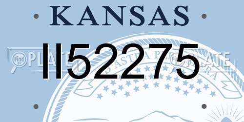 II52275 Kansas License Plate