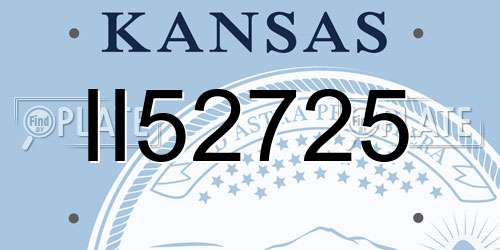 II52725 Kansas License Plate