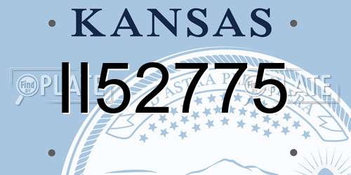 II52775 Kansas License Plate