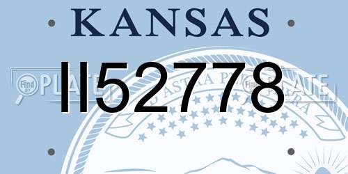 II52778 Kansas License Plate