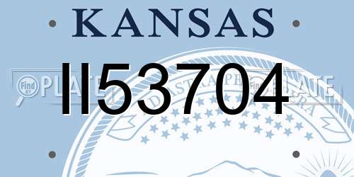 II53704 Kansas License Plate