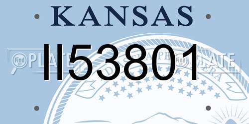 II53801 Kansas License Plate