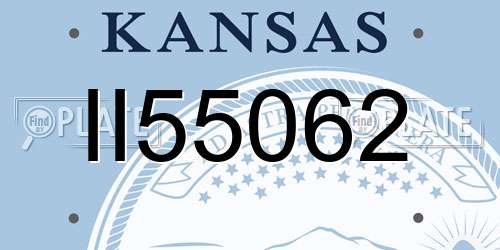 II55062 Kansas License Plate