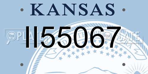 II55067 Kansas License Plate